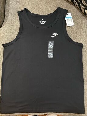Nike Black Tank with White Swoosh new with tags